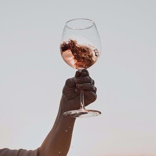 glass of rosé wine