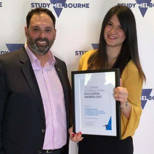 International Civil Engineering student shines in Victorian training awards